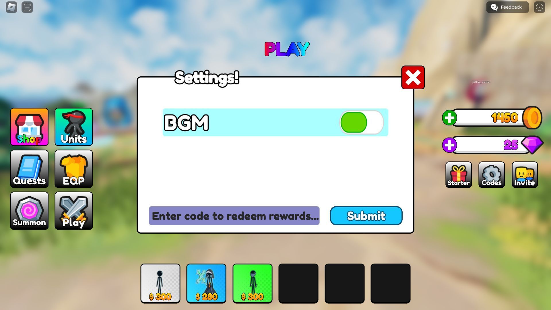 codes for stickman td unlock everything new codes step by step