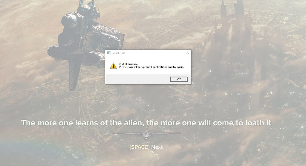 Darktide fatal error out of memory how to fix this annoying crash fast?