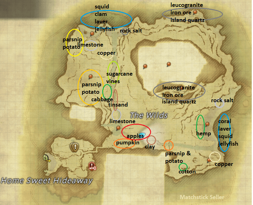 Best Place for FF14 Basaltic Clay Top Gathering Spots Map