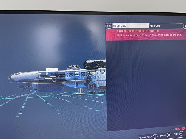 Fixing docker module needs to be on outside edge error useful tricks now